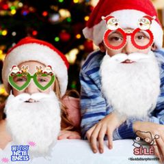 Áo Noel Râu Trắng Dễ Mặc - Trang Phục Giáng Sinh Vui Nhộn cho Tiệc Lễ Hội và Gia Đình, Chất Liệu Polyester Cao Cấp