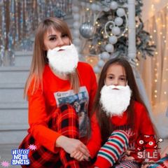 Áo Noel Râu Trắng Dễ Mặc - Trang Phục Giáng Sinh Vui Nhộn cho Tiệc Lễ Hội và Gia Đình, Chất Liệu Polyester Cao Cấp