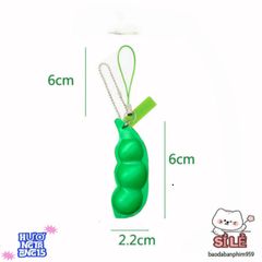 Móc Khóa Vỏ Đậu Edamame Giảm Căng Thẳng - Phụ Kiện Thời Trang Dễ Thương, Giải Tỏa Stress Và Thư Giãn Mỗi Ngày