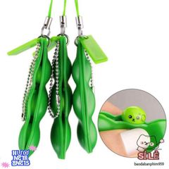 Móc Khóa Vỏ Đậu Edamame Giảm Căng Thẳng - Phụ Kiện Thời Trang Dễ Thương, Giải Tỏa Stress Và Thư Giãn Mỗi Ngày