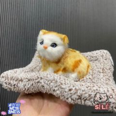 Cún Mèo Than Hoạt Tính Mini 15x17cm - Khử Mùi Ô Tô Dễ Thương và Trang Trí Bảng Taplo Với Âm Thanh Vui Vẻ