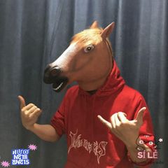 Bìa Đầu Hình Ngựa BoJack Horseman - Đồ Hóa Trang Halloween Vui Nhộn Dành Cho Unisex - Phụ Kiện Tiệc Tùng Sáng Tạo