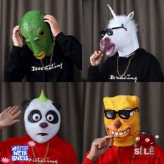 Mặt Nạ Hóa Trang Halloween Độc Đáo - Gấu, Hổ, Khỉ, Gà, Heo - Phụ Kiện Thời Trang Cho Lễ Hội và Sự Kiện Cực Hấp Dẫn