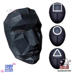 Mặt Nạ Cosplay Dành Cho Game Thủ - Phụ Kiện Trang Trí Độc Đáo, Nhựa Cao Cấp, Hình Vuông, Tròn, Tam Giác, Hoàn Hảo Cho Halloween và Tiệc Hóa Trang