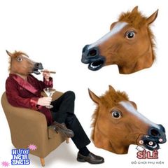 Mặt Nạ Hóa Trang Ngựa Silicone - Đạo Cụ Cosplay Halloween Độc Đáo Cho Tiệc Tùng và Sự Kiện Hóa Trang Thú Vị