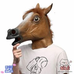 Mặt Nạ Hóa Trang Ngựa Silicone - Đạo Cụ Cosplay Halloween Độc Đáo Cho Tiệc Tùng và Sự Kiện Hóa Trang Thú Vị