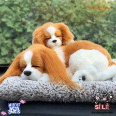 Gấu Bông Chó Poodle Nâu Khử Mùi - Thú Bông Lõi Than Hoạt Tính 28x20cm - Trang Trí Xe Hơi Và Nhà Cực Dễ Thương