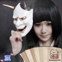 Mặt Nạ Cosplay Hannya Oni - Đạo Cụ Hóa Trang Toàn Mặt cho Halloween và Tiệc Hóa Trang - Phụ Kiện Thời Trang Độc Đáo