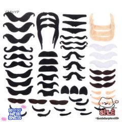 Bộ Râu Hài Hước Halloween - 48 Chiếc Nhiều Kiểu Dáng Trang Phục Vui Nhộn Cho Bữa Tiệc Hóa Trang và Lễ Hội