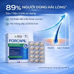 Viên Uống Arkopharma Forcapil Anti-Chute - Giải Pháp Ngăn Rụng Tóc, Kích Thích Mọc Tóc, Dưỡng Tóc Khỏe Mạnh Từ Pháp