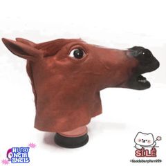 Mặt Nạ Hình Ngựa Latex Độc Đáo - Halloween, Cosplay & Tiệc Hóa Trang - Màu Nâu, Đen, Trắng, An Toàn, Thoải Mái