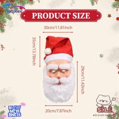 Mặt nạ ông già Noel ngộ nghĩnh - Phụ kiện cosplay Giáng sinh cho bữa tiệc lễ hội và Halloween - Quà tặng vui vẻ cho gia đình và bạn bè