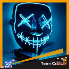 Mặt Nạ LED Phát Quang Đa Màu Sắc Halloween & Trung Thu 2024 - Mặt Nạ Hóa Trang Thần Chết, An Toàn Cho Trẻ Em & Người Lớn
