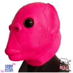 Mặt Nạ Silicone Cá HỒNG Cho Người Lớn Kèm Mũ Ếch Xanh - Phụ Kiện Hóa Trang Halloween và TikTok Cosplay Độc Đáo