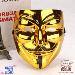 Mặt Nạ Hacker Anonymous Siêu Chất - Phụ Kiện Hóa Trang Halloween, Cosplay, Tiệc (Vàng, Bạc, Đen, Trắng)