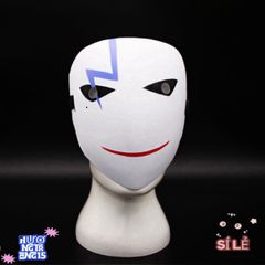 Mặt Nạ Hoạt Hình Halloween Đen Hiruko Trắng - Phụ Kiện Hóa Trang Độc Đáo Cho Người Lớn, Quà Tặng Sáng Tạo Thú Vị