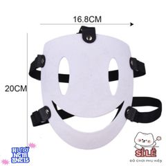 Mặt Nạ LED Phát Sáng Đen Trắng Cosplay Thiên Thần Nụ Cười Hiruko - Phụ Kiện Halloween Độc Đáo cho Tiệc Hóa Trang