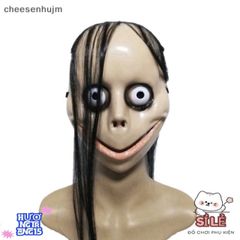 Mặt Nạ Hóa Trang Momo Tóc Dài Hình Chữ V - Phụ Kiện Halloween Độc Đáo Cho Bữa Tiệc Hóa Trang Và Sự Kiện Cosplay