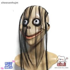 Mặt Nạ Hóa Trang Momo Tóc Dài Hình Chữ V - Phụ Kiện Halloween Độc Đáo Cho Bữa Tiệc Hóa Trang Và Sự Kiện Cosplay