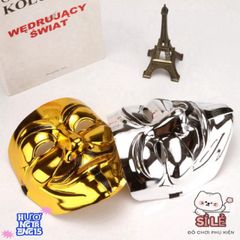 Mặt nạ Hacker Lấp Lánh Kim Tuyến Vàng Bạc - Phụ Kiện Hóa Trang Chú Hề Độc Đáo và Ấn Tượng cho Mọi Dịp Hội hè