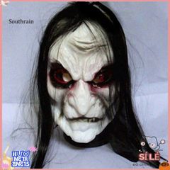 Mặt Nạ Kinh Dị Tóc Đen Halloween - Thiết Kế Thoáng Khí Cho Tiệc Tối Bí Ẩn, Halloween Vui Vẻ và Thú Vị