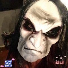 Mặt Nạ Kinh Dị Tóc Đen Halloween - Thiết Kế Thoáng Khí Cho Tiệc Tối Bí Ẩn, Halloween Vui Vẻ và Thú Vị
