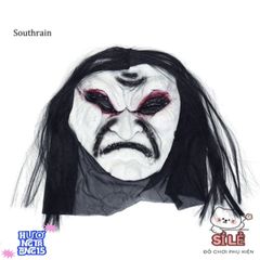 Mặt Nạ Kinh Dị Tóc Đen Halloween - Thiết Kế Thoáng Khí Cho Tiệc Tối Bí Ẩn, Halloween Vui Vẻ và Thú Vị