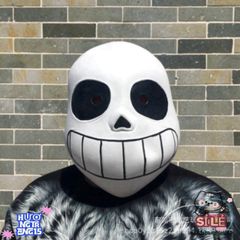 Mặt Nạ Đầu Mắt Xanh Undertale Sans - Phụ Kiện Hóa Trang Độc Đáo Cho Tiệc Halloween và Lễ Hội - Chất Liệu Latex Thoải Mái