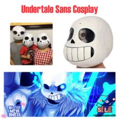 Mặt Nạ Đầu Mắt Xanh Undertale Sans - Phụ Kiện Hóa Trang Độc Đáo Cho Tiệc Halloween và Lễ Hội - Chất Liệu Latex Thoải Mái