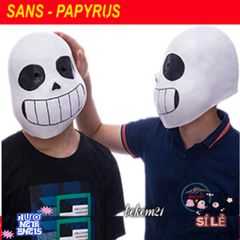 Mặt Nạ Đầu Mắt Xanh Undertale Sans - Phụ Kiện Hóa Trang Độc Đáo Cho Tiệc Halloween và Lễ Hội - Chất Liệu Latex Thoải Mái