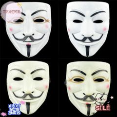 Mặt Nạ V for Vendetta - Phụ Kiện Cosplay Halloween Biểu Tượng Tự Do và Kháng Cách - Thời Trang Hóa Trang Độc Đáo