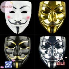 Mặt Nạ V for Vendetta - Phụ Kiện Cosplay Halloween Biểu Tượng Tự Do và Kháng Cách - Thời Trang Hóa Trang Độc Đáo