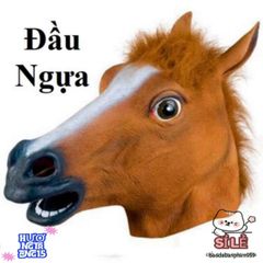 Mặt Nạ Ngựa Cao Su Tự Nhiên - Hài Hước Halloween, Phụ Kiện Cosplay Màu Nâu/Trắng, An Toàn, Độc Đáo Cho Lễ Hội