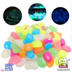 Viên Đá Phát Sáng Dạ Quang 50/100 Cái - Trang Trí Bể Cá Rực Rỡ Ban Đêm - Sỏi Tự Sáng Để Tạo Bầu Không Khí Huyền Bí