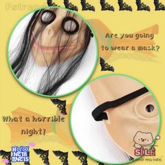 Mặt Nạ Halloween Momo - Phụ Kiện Hóa Trang Độc Đáo Cho Nam Nữ, Kích Thước Vừa Vặn, Dễ Sử Dụng, Chất Liệu Nhựa Bền, Thích Hợp Tiệc Hóa Trang