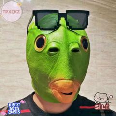 Mặt Nạ Quái Vật Đầu Cá Xanh - Phụ Kiện Halloween Độc Đáo Cho Trẻ Em và Người Lớn - Đồ Chơi Nghệ Thuật Và Trang Trí Tiệc