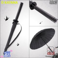Ô Dù Katana Kiểu Dáng Kiếm Nhật - 16 Nan Bền Bỉ Màu Đen, Phụ Kiện Thời Trang Thú Vị và Độc Đáo Cho Ngày Mưa