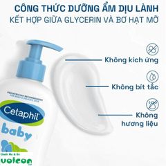 Sữa Dưỡng Ẩm Cetaphil Baby 400ml - Giải Pháp Dưỡng Ẩm An Toàn Cho Da Nhạy Cảm Của Bé Yêu, Bảo Vệ Da Khỏi Khô Ráp