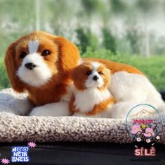 Gối Thú Cưng Hình Chó Mèo Vàng Trắng - Khử Mùi Xe Hơi Bằng Than Hoạt Tính, Làm Sạch Không Khí, Phụ Kiện Dễ Thương Cho Xế Yêu