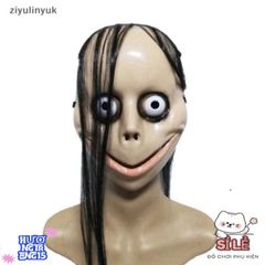 Mặt nạ Halloween Ziyulinyuk - Tóc Dài Huyền Bí Miệng V cho Bữa Tiệc Hóa Trang - Phụ Kiện Trang Trí Ma Nữ