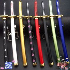 Móc Khóa Kiếm Katana Zoro Law One Piece - Phụ Kiện Thời Trang Anime Nhật Bản, Bền Bỉ và Độc Đáo, Chiều Dài 16cm
