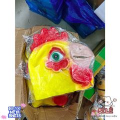 Mặt Nạ Hóa Trang Gà Trống - Đồ Trang Trí Halloween và Cosplay Sáng Tạo - Chất Liệu Latex Thoải Mái, Kích Thước Phù Hợp Người Lớn