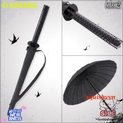 Ô Dù Katana Cán Kiếm Nhật Bản - Ô Che Mưa Nắng Đen Sang Trọng 16 Nan, Phụ Kiện Thời Trang Độc Đáo Cho Fans Samurai