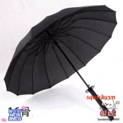 Ô Dù Katana Cán Kiếm Nhật Bản - Ô Che Mưa Nắng Đen Sang Trọng 16 Nan, Phụ Kiện Thời Trang Độc Đáo Cho Fans Samurai