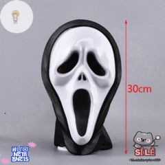 Mặt Nạ Halloween Thần Chết Huyền Bí Màu Trắng - Phụ Kiện Cosplay Độc Đáo Cho Bữa Tiệc Hóa Trang