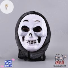 Mặt Nạ Halloween Thần Chết Huyền Bí Màu Trắng - Phụ Kiện Cosplay Độc Đáo Cho Bữa Tiệc Hóa Trang