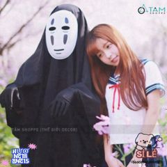 Bộ trang phục Halloween Vô Diện cho trẻ em và người lớn - Áo đen, mặt nạ và găng tay - Hóa trang ấn tượng cho sự kiện lễ hội