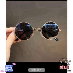 Kính Mát Đen Trendy Unisex Phong Cách Nobita - Bảo Vệ UV, Thời Trang Năng Động, Phù Hợp Mọi Lứa Tuổi