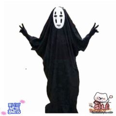 Bộ Trang Phục Hóa Trang Ma Quái Đen Cho Người Lớn & Trẻ Em - Áo Choàng, Mặt Nạ và Găng Tay Halloween Kinh Dị