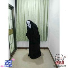 Áo Choàng Đen và Mặt Nạ Vô Diện VBJ80 - Bộ Hóa Trang Halloween Dành Cho Trẻ Em và Người Lớn - Chất Liệu Cao Cấp, Thoải Mái